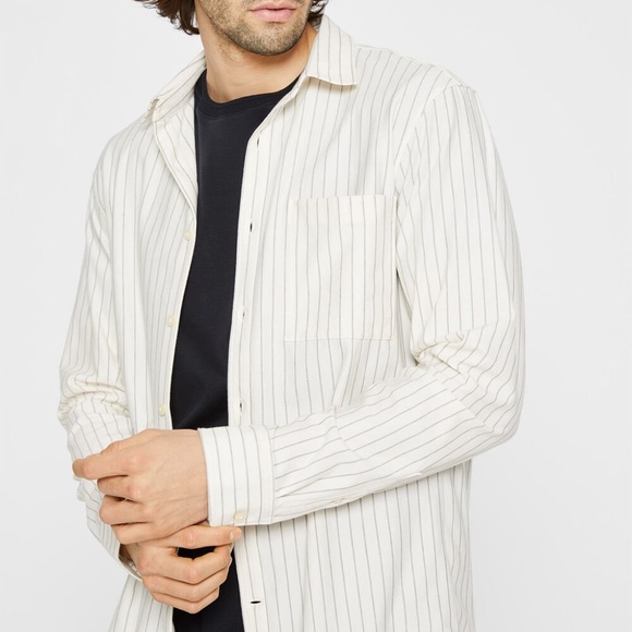 Striped Knit Shirt - Brand New - NEVER WORN - Egret Multi - Picture 3 of 4